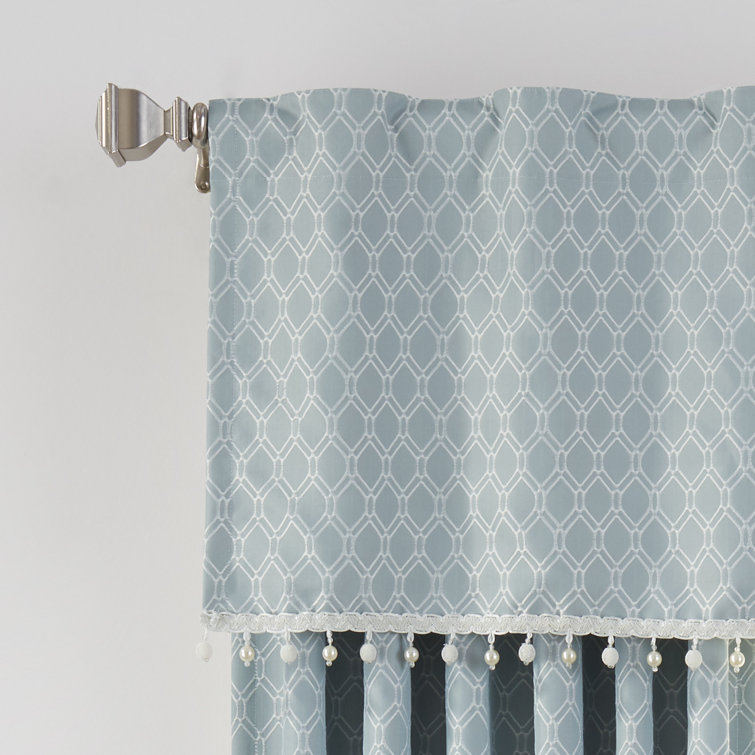 Winston Porter Inestin Geometric Tailored 52" Window Valance Wayfair